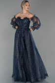 Abendkleid Lang Marineblau ABU1730