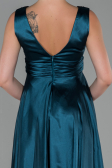 Abendkleid Lang Satin Petrolgrün ABU1737