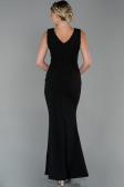 Abendkleid Lang Schwarz-Rot ABU1190