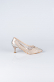 Party-Schuhe Steinbesetzt Hautfarben MJ5314