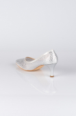 Party-Schuhe Steinbesetzt Silber MJ5314
