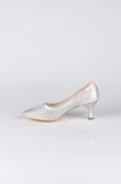 Party-Schuhe Steinbesetzt Silber MJ5314