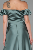 Abendkleid Lang Satin Türkis ABU1840