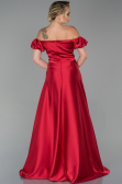 Abendkleid Lang Satin Rot ABU1840