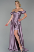 Abendkleid Lang Satin Lila ABU1840