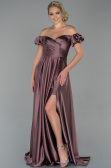 Abendkleid Lang Satin Nerzbraun ABU1840
