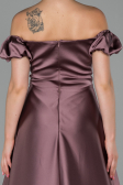 Abendkleid Lang Satin Nerzbraun ABU1840