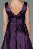 Violett dunkel Abendkleid Satin Lang ABU1737