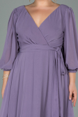 Lavendel Kleider İn Groben Midi Chiffon ABK1083
