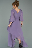 Lavendel Kleider İn Groben Midi Chiffon ABK1083
