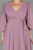 Kleider in Großen Größen Midi Chiffon Altrosa ABK1083