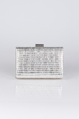 Kästchen-Tasche Verputz Silber V334