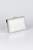 Kästchen-Tasche Verputz Silber V334