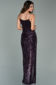 Abschlusskleid Lang Schuppig Violett dunkel ABU1880