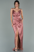 Zwiebelschale Abendkleid Satin Lang ABU564