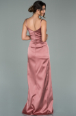Zwiebelschale Abendkleid Satin Lang ABU564