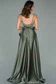 Abendkleid Lang Satin Khaki ABU1843