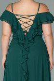 Kleider in Großen Größen Lang Chiffon Smaragdgrün ABU1892