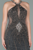 Designer Abendkleid im Meerjungfrau-Stil Lang Anthrazit ABU975