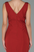 Rot Abendkleid İm Meerjungfrau-Stil Vorne Kurz-Hinten Lang ABO036