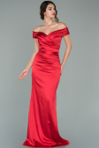 Abendkleid Lang Satin Rot ABU1943