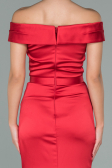 Abendkleid Lang Satin Rot ABU1943