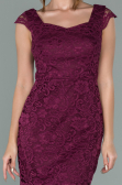 Partykleid Kurz Pflaume ABK010