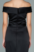 Abendkleid Lang Satin Schwarz ABU1943