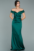 Abendkleid Lang Satin Smaragdgrün ABU1943
