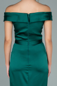 Abendkleid Lang Satin Smaragdgrün ABU1943