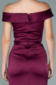 Abendkleid Lang Satin Pflaume ABU1943