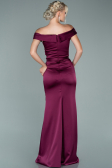 Abendkleid Lang Satin Pflaume ABU1943
