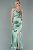 Türkis Abschlusskleid Satin Lang ABU1938