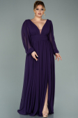 Kleider in Großen Größen Lang Chiffon Violette ABU1988