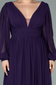 Kleider in Großen Größen Lang Chiffon Violette ABU1988