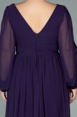 Kleider in Großen Größen Lang Chiffon Violette ABU1988