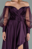 Abendkleid Lang Satin Violette ABU2025