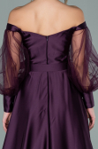 Abendkleid Lang Satin Violette ABU2025