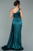 Abendkleid Lang Satin Smaragdgrün ABU2028