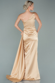 Abendkleid Lang Satin Gold ABU2028