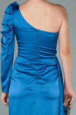 Abendkleid Lang Satin Indigo ABU2038