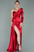 Abendkleid Lang Satin Rot ABU2038