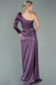 Abendkleid Lang Satin Lavendel ABU2038