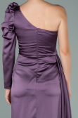 Abendkleid Lang Satin Lavendel ABU2038