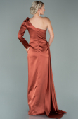 Abendkleid Lang Satin Zimtfarben ABU2038