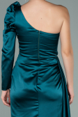 Abendkleid Lang Satin Smaragdgrün ABU2038