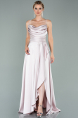 Puder Abendkleid Satin Lang ABU1843