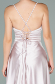 Puder Abendkleid Satin Lang ABU1843