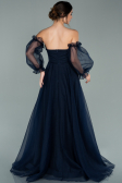 Abendkleid Lang Marineblau ABU2076
