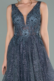 Abendkleid Lang Anthrazit ABU2131